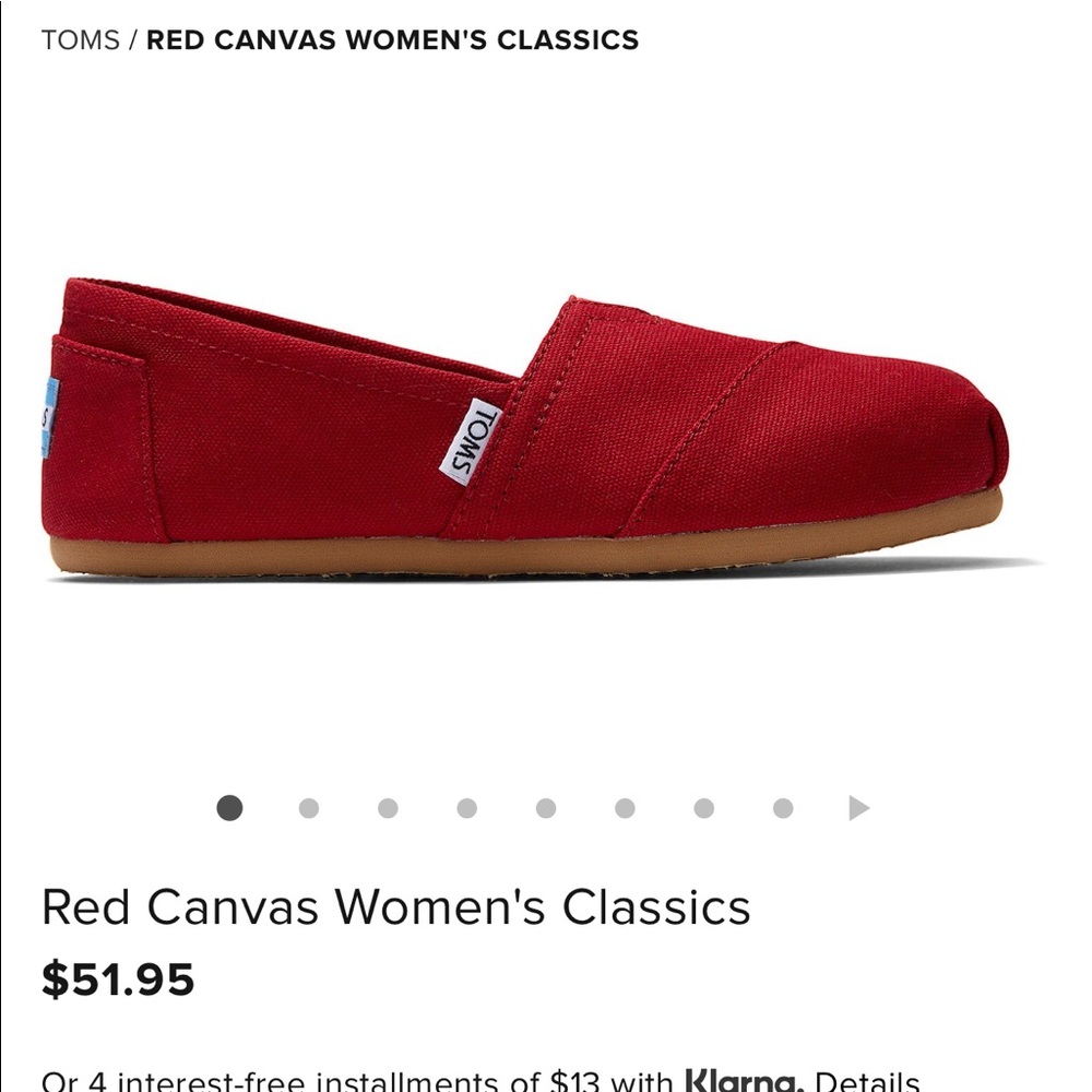 Toms red canvas